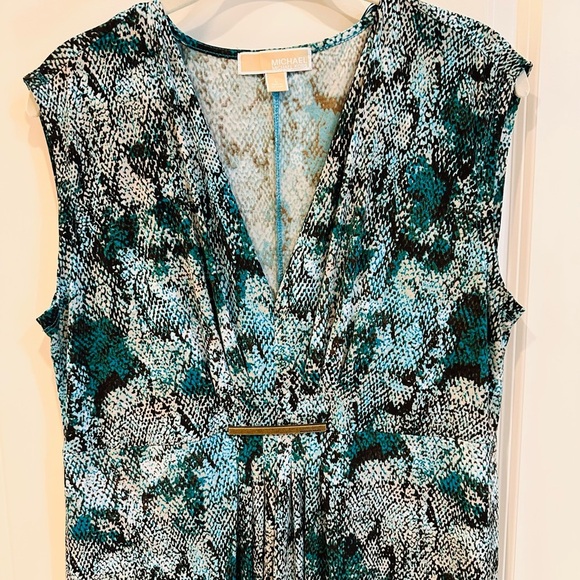 MICHAEL Michael Kors Teal and Black Maxi Dress - Picture 3 of 5